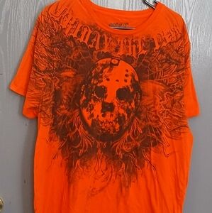 Red Friday the 13th Jason Voorhees Tee Sz 2XL Halloween Horror